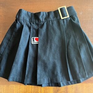 Girls Black Pleated Skirt (Justice)